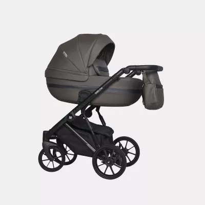 Коляска Riko Basic Delta Ecco 3 в 1, 12 Mokka темно-серый