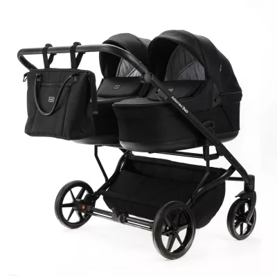 Коляска для двойни Adamex Leo Duo 3 в 1, DUO-TK53, черный